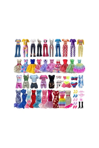 Babeilei Sku:smgstkae0b158f24 30 Parça Oyuncak Bebek Kıyafetleri Ve Aksesuarları 11,5 İnç Kız Bebekler İçin Rastgele 5 Üst, 5 Pantolon, Rastgele 3 Elbise, Rastgele 3 Moda Elbise, Rastgele 2 Mayo, 6 Çift Ayakkabı, 1 Çanta, 5 Askı 0