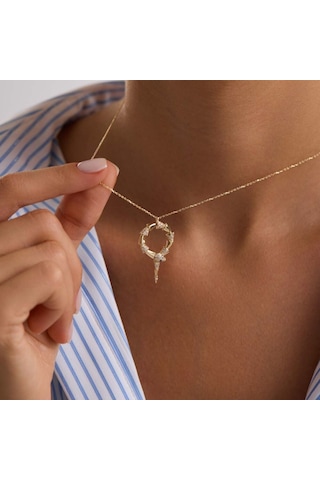 Sembolgold Yılan Kolye Özel Tasarım 3.0 Cm Uc 45 Cm Zincir T14385 Renkli