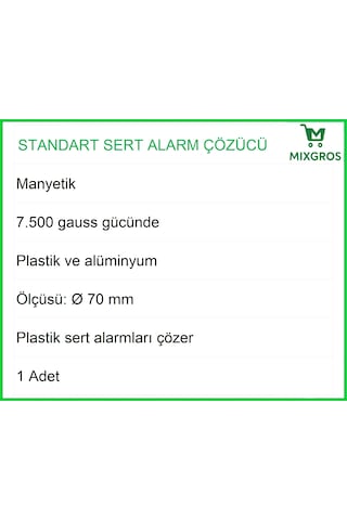Standart Alarm Etiketi Çözücü Sökücü