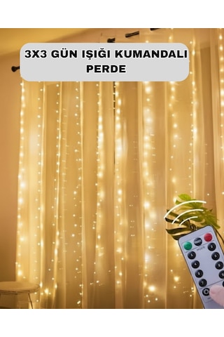 Sptmgldı Uzaktan Kumandalı Perde Tipi Günışığı Peri Led Işık Dekorasyon Tek Parça
