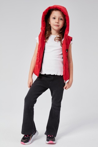 Benitto Kids Kapüşonlu Kız Çocuk Şişme Yelek 51307 Kırmızı