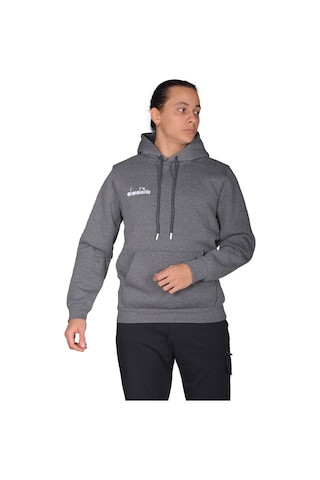 Diadora Bergamo - Erkek Antrasit Pamuklu Spor Sweatshirt Antrasit