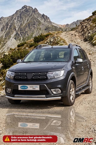 Dacia Sandero 2 Stepway 2012-2020 Uyumlu Araca Özel Texas Ön Alt Koruma Ø60mm Krom