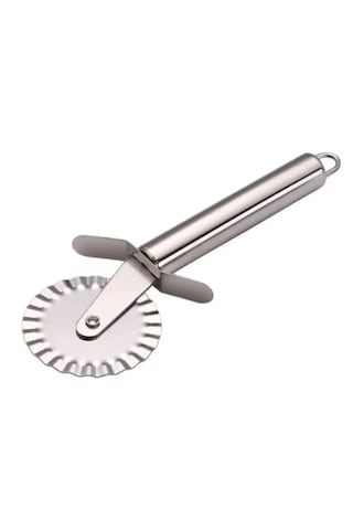 Rotanev Paslanmaz Çelik Tırtıklı Pizza Mantı Hamur Kesici Kesme Bıçağı Hamur Şekillendirme Ruleti Metal