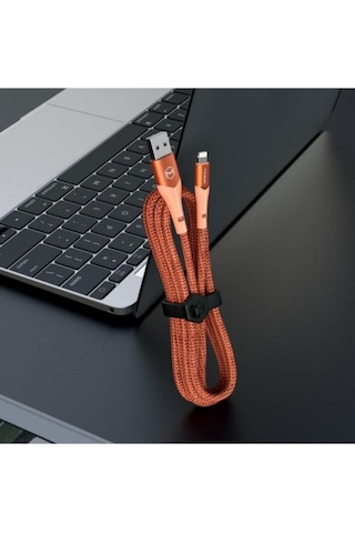 Mcdodo CA-7842 Çift Işıklı Led Switch 2A Apple Uyumlu iPhone Lightning Şarj Kablosu Turuncu 1