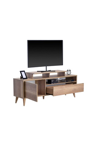 Retro Wide Kapaklı Çekmeceli Tv Sehpası - Tori