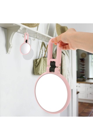 Qingmipy "katlanabilir Çift Taraflı Büyüteçli Makyaj Aynası - 15x Yakınlaştırma, Taşınabilir Ve Pratik" Beyaz