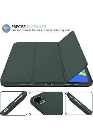 Apple Uyumlu iPad Pro 11 3. Nesil 2021 Kılıf Kalem Bölmeli Smart Case A2