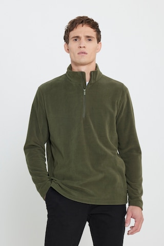 Anti-pilling Tüylenme Yapmayan Standart Fit Bato Yaka Soğuk Geçirmez Sweatshirt Polar Haki