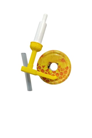 Lyson Kavanoz Tipi Bal Pompası, Sade, Ly-doz1 Beyaz - Sarı