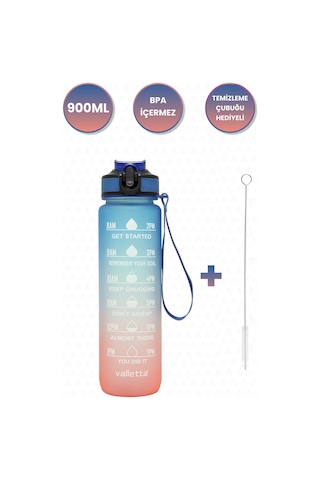 VALLETTA FOFANA MOTİVASYONLU SU MATARASI 1 LT - TURUNCU