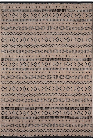 Gaia Bej Halı Yıkanabilir Kaymaz Taban Şönil Kilim Dokuma Pamuk Taban Kilim 10351 Bej