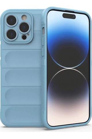 Mey İthalat Apple Uyumlu iPhone 15 Pro Max Kılıf Optimum Silikon - Sky Blue