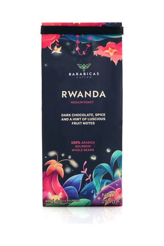 Barabicas Rwanda 100% Arabica Bourbon Medium Roast Çekirdek Kahve 250 G