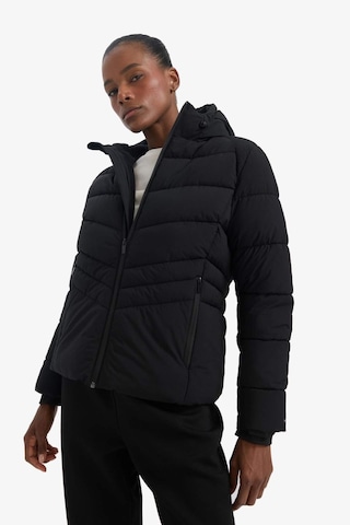 Defacto Defactofit Su İtici Regular Fit Kapüşonlu Fermuarlı Cepli Mont C8141ax25wnbk81 Siyah-bk81