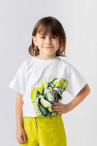 Zeyland Kız Çocuk Gül Baskılı Tshirt-yesıl Yeşil