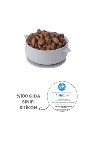 Silikon Evcil Hayvan Mama Kasesi, Kaydırmaz Vakum Tabanlı Kedi Köpek Mama Su Kabı Tabağı 200ml