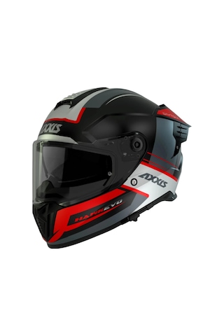 Axxis Hawk Evo Daytona B15 Mat Full Face Güneş Vizörlü Motosiklet Kaskı Kırmızı Siyah