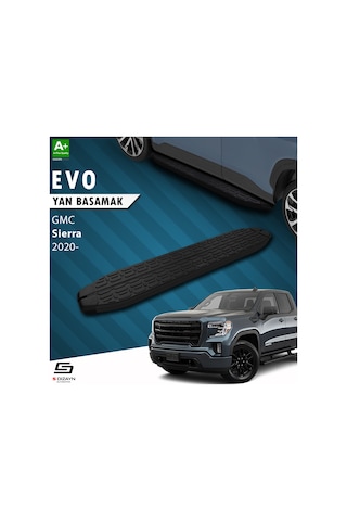 S-dizayn Gmc Sierra 5 Uzun Şase Evo Siyah Yan Basamak 253 Cm 2020 Üzeri A+ Kalite