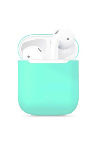 Apple AirPods Uyumlu Kılıf Zore Airbag 13 Silikon Turkuaz