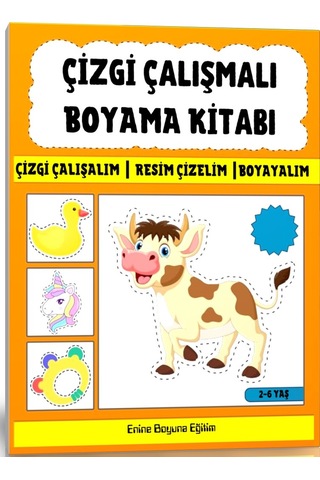 Çizgi Çalışmalı Boyama Kitabı