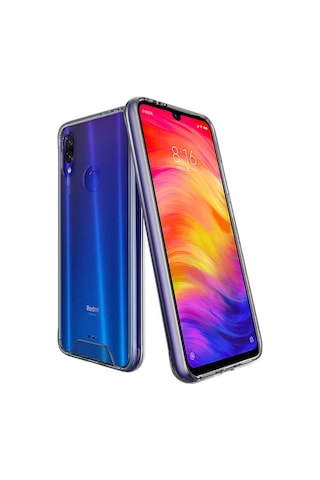 Xiaomi Redmi Note 7 Kilif Seffaf Sararmaz Gard Silikon 392478162