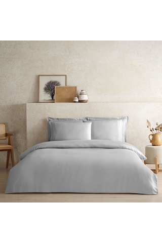 Linens X Tencel Lyocell 2'li Standart Yastık Kılıfı Seti Gri Gri