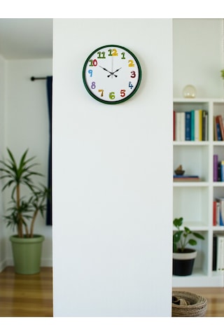 36 Cm Yeşil Çocuk Odası Duvar Saati Renkli 80305940