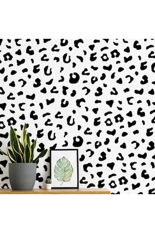 10 Yaprak Çıkarılabilir Soy Ve Yap Duvar Kağıdı Leopar Desenli Duvar Çıkartması Siyah Leopar Benekli Duvar Çıkartmaları Vinil Kendin Yap Yatak Odası Çocuk Odası Ev Dekorasyonu İçin Siyah & Sarı Sarı - Siyah