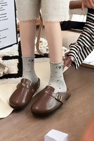 Hitit Socks Kadın 4 Çift Kurdale Ve Puantiye Desenli Günlük Kullanıma Uygun Japon Tarzı Kolej Çorap Çok Renkli