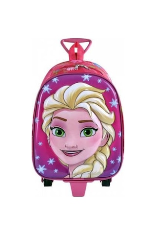 Çekçekli Elsa Kabartmalı Anasınıfı Çantası - Pembe Kreş Çantası + N11.34678