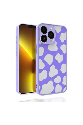 Apple Uyumlu iPhone 13 Pro Max Kılıf Desenli Kamera Korumalı Parlak Zore Nora Kapak NO6