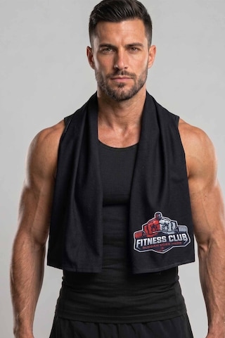 Sports Dijital Baskılı 50x100 Cm Spor Havlusu Sport5 Siyah