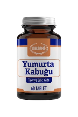 Ersağ Yumurta Kabuğu Tableti Takviye Edici Gıda 60 Tablet Ersağ Yumurta Kabuğu Tableti Takviye Edici Gıda 60 Tablet