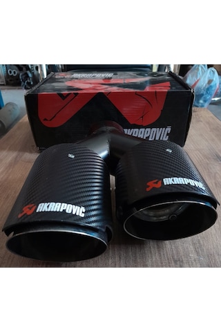 AKRAPOVİÇ 90 MM ÇİFTLİ SAĞ İÇİ KROM KARBON KAPLAMA