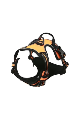 Maxaccess Köpek Yürüyüş Tasması, Anti-çekme Yelek, 2 Klipsli, Ayarlanabilir, Reflektif, Büyük Köpekler İçin, Turuncu Xl