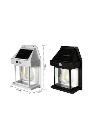 Besthome1 Yeşil Güneş Enerjili Dış Cephe Lambası, İnsan Algılama 3 Mod, Bahçe Villa Avlu Işığı, Sıcak Işık, 1800mah Batarya Jy