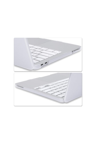 Apple Uyumlu MacBook Neo 13inç A18 Pro A3404 Kılıf +2adet Ekran Koruyucu +otg +klavye Koruyucu Şeffaf