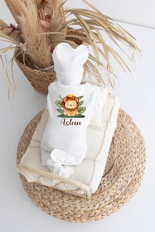 Bebewini %100 Pamuk Baskılı 11'li Isimli Organik Bebek Hastane Çıkışı