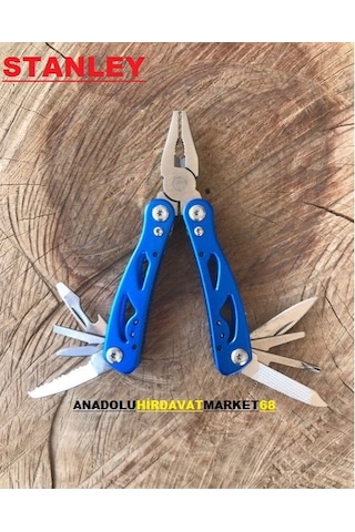 Stanley Çakı Pense Seti Avcı Kampçı Pense Bıçak Seti Tornavida 9i Kahverengi
