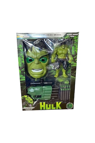 Kutulu Spiderman Maskeli Mermi Fırlatıcılı Fiğür Set Hulk