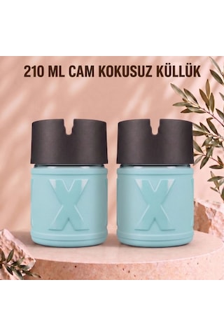 2 Adet X Cam Kokusuz Küllük Koku Hapseden Kapaklı Rüzgar Önleyici Kapaklı Araç Ve Ev Kullanımına Uygun Turkuaz 210 Ml