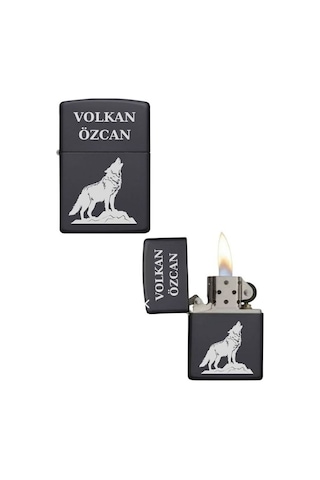 Kişiye Özel Kurt Model Metal Çakmak