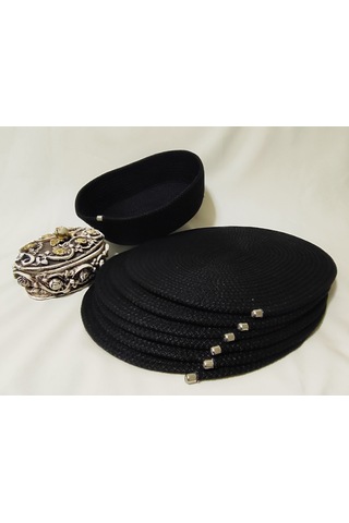 Kordon İpten Oval 6lı Supla Takımı Ve Ekmeklik Siyah