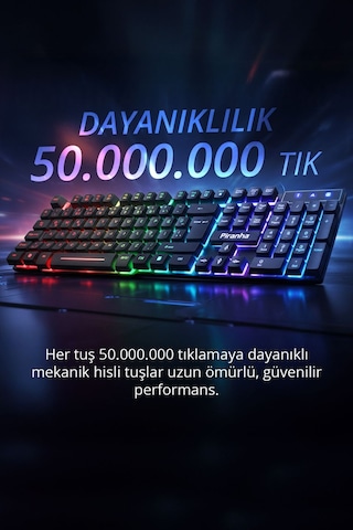 2345 Usb Kablolu 7 Renk Led Işıklı Gaming Q Klavye