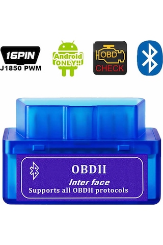 Obdıı Bluetooth Araba Arıza Tespit Cihazı Beyin Ayar Test Tamir Aracı Android Windows Kablosuz Can