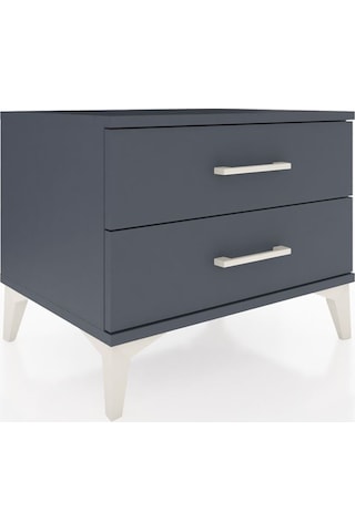 Hyperion Komodin 2 Çekmeceli 60x44x48 Antrasit-antrasit Antrasit