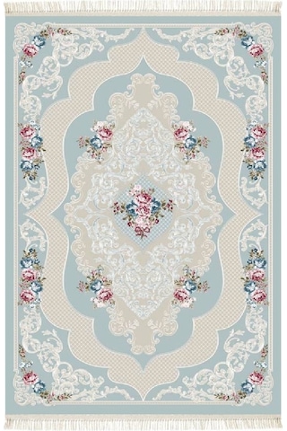 Brillant Ipek Latex Kaymaz Taban Halı-Ebru Hj11618.801-(90X160)