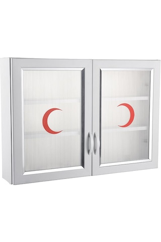 Omnipazar Clk-846 Pvc İlk Yardım Ecza Dolabı 2 Kapaklı Beyaz Beyaz