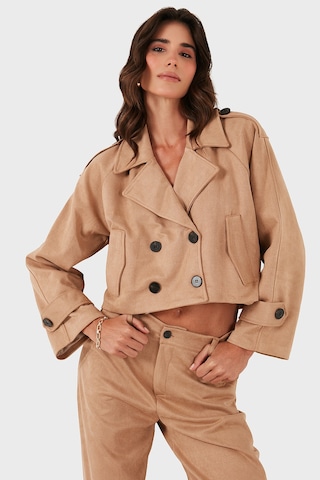 Via Dante Bayan Ceket 68620513suede Bej Bej